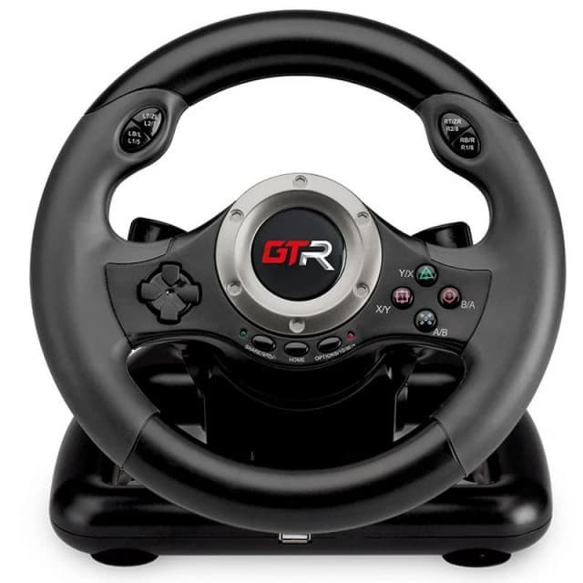 Detalle 2 de Indeca JINSHU 2 GTR volante compacto con pedalera para PS4/PS3, Xbox, Switch y PC