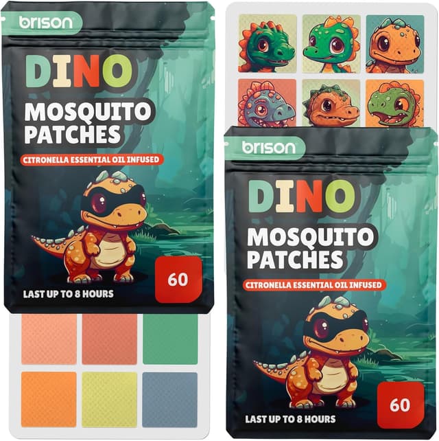 Detalle de Brison Mosquito Patches with Citronella Essential Oil (Natural Anti-Mosquito Stickers) – 120pc mix