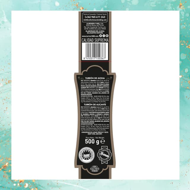 Thumbnail 1 de 1880 Edición 300 ANIVERSARIO Turrón 500 gramos