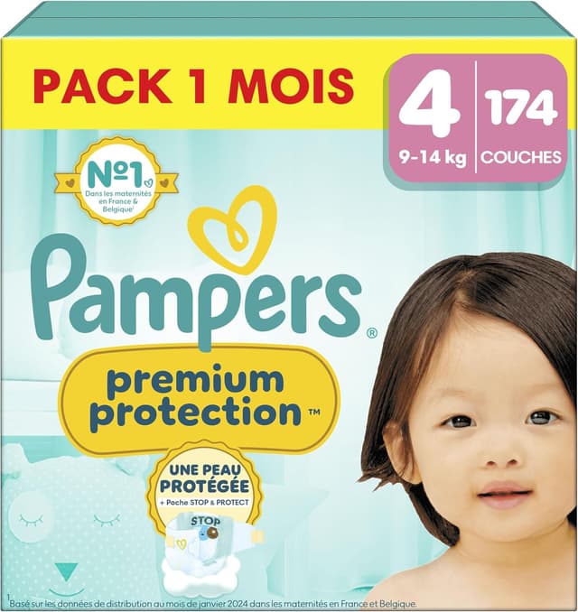 Detalle de Pampers Premium Protection 174 couches đ¶
