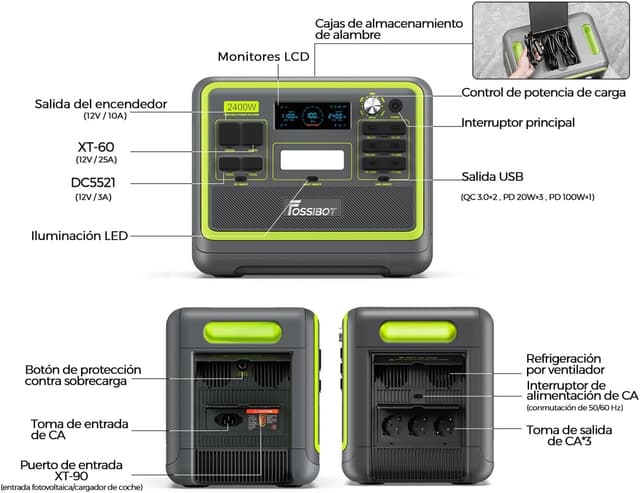 Thumbnail 2 de FOSSiBOT F2400 ⚡ Generador solar portátil 2400W