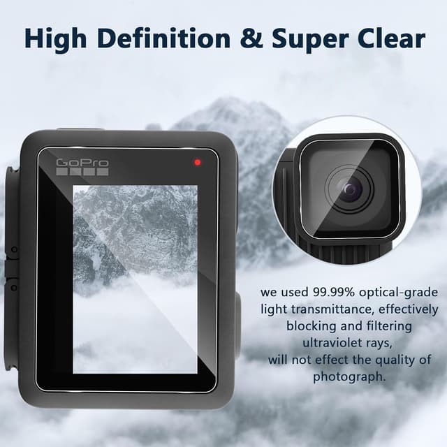 Thumbnail 6 de Funrae GoPro Hero Schutzfolie 9H, 3+3