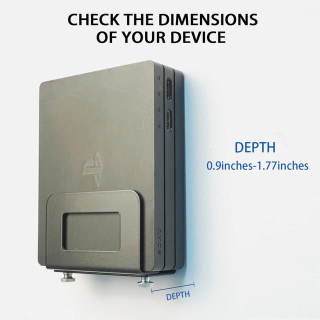 Detalle de Monzlteck Support mural réglable pour petits appareils multimédias (Apple TV, Roku, routeur, modem)