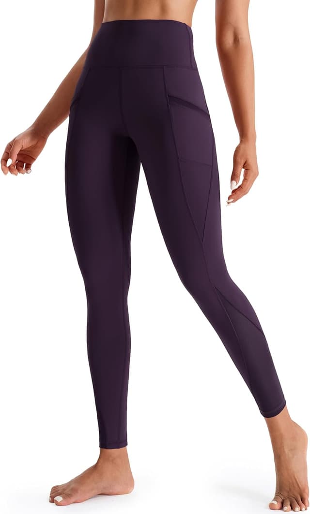 Detalle 2 de Persit Damen Sport-Leggings mit Taschen – blickdichte lange Sporthose mit Mesh-Einsätzen