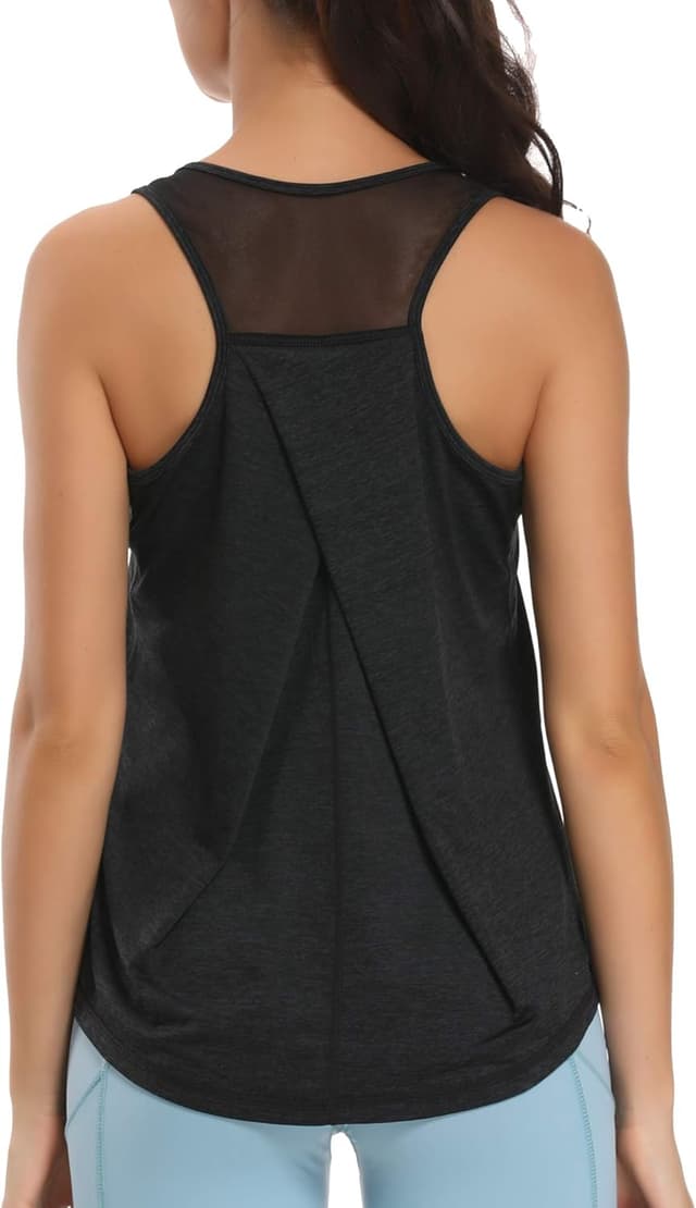 Thumbnail 6 de Aeuui Womens Racerback Mesh Workout Tank Top ๐โ