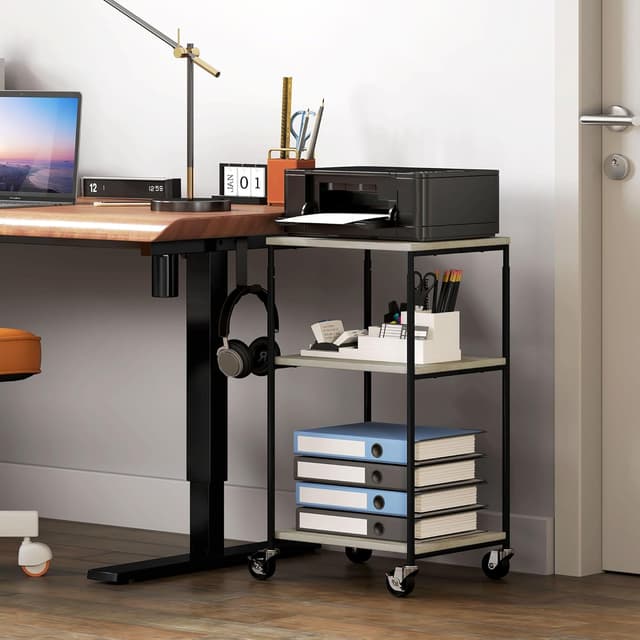 Thumbnail 6 de HOMCOM Support d'imprimante à 3 niveaux 72,5/81,5 cm