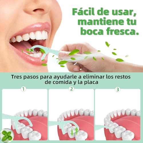 Thumbnail 6 de 60 fils de dentaire menthe deux fils pour nettoyage