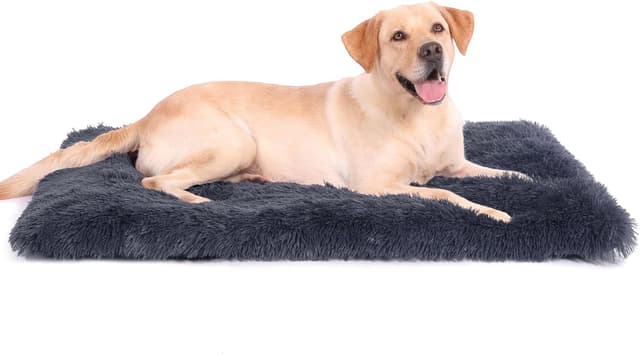 Detalle de Baodan Baodan Dog Bed Washable (Medium, 75x50cm) – Fluffy crate mat with non-slip base