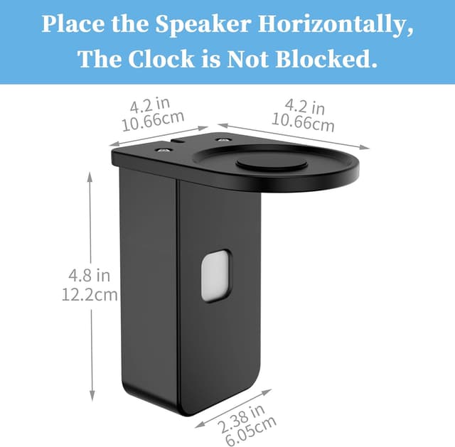 Detalle de Cozycase Steckerhalterung für Dot, Pop und Google Nest Mini – platzsparende Wand-/Wall-Ständer-Lösung mit Kabelmanagement (Schwarz)