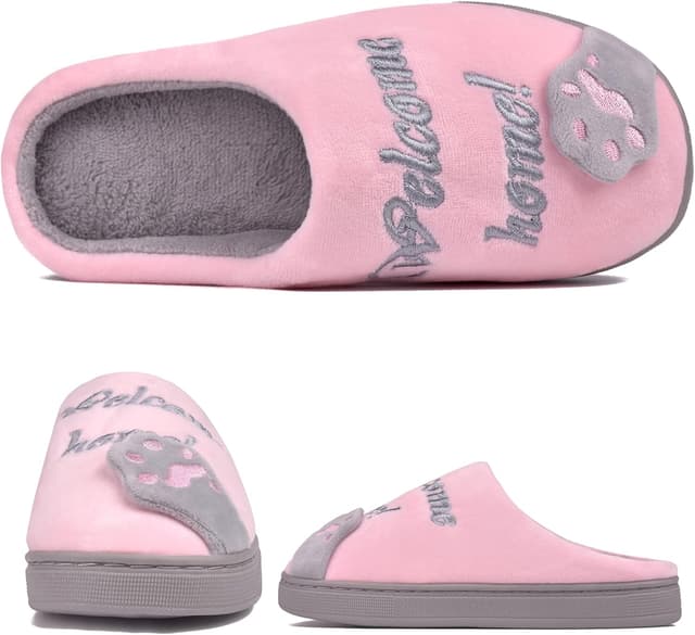 Detalle 2 de JACKSHIBO Winter-Hausschuhe mit Plüsch-Futter – warme Filzpantoffeln für Damen, Herren & Unisex