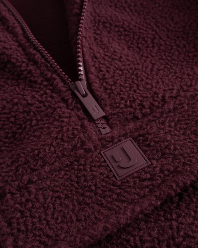 Detalle de Johnny Urban Ruben : pull polaire demi-zip homme style troyer, col montant et poche kangourou