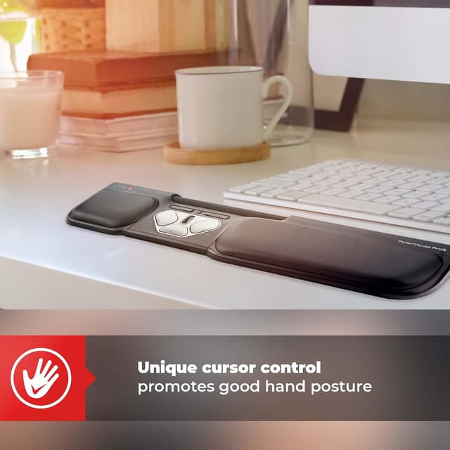 Detalle de Contour RollerMouse Pro3 mouse ergonomico RSI con poggiapolsi in memory foam, velocità regolabile e 5 pulsanti programmabili