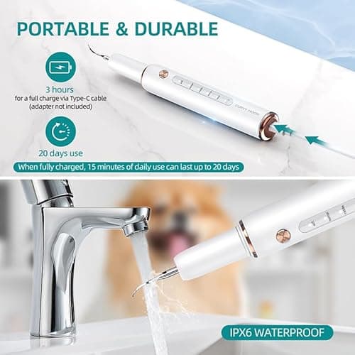 Thumbnail 6 de FIVAVA Zahnsteinentferner für Hunde und Katzen – Zahnpflegeset mit 5 Reinigungsmodi, vibrierender Ultraschall-Technologie & LED