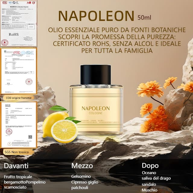 Detalle de Towonshy BJ-579 Profumatore Auto Diffusore elettrico ricaricabile da 50 ml, ON/OFF automatico con sensore musicale e 3 modalità