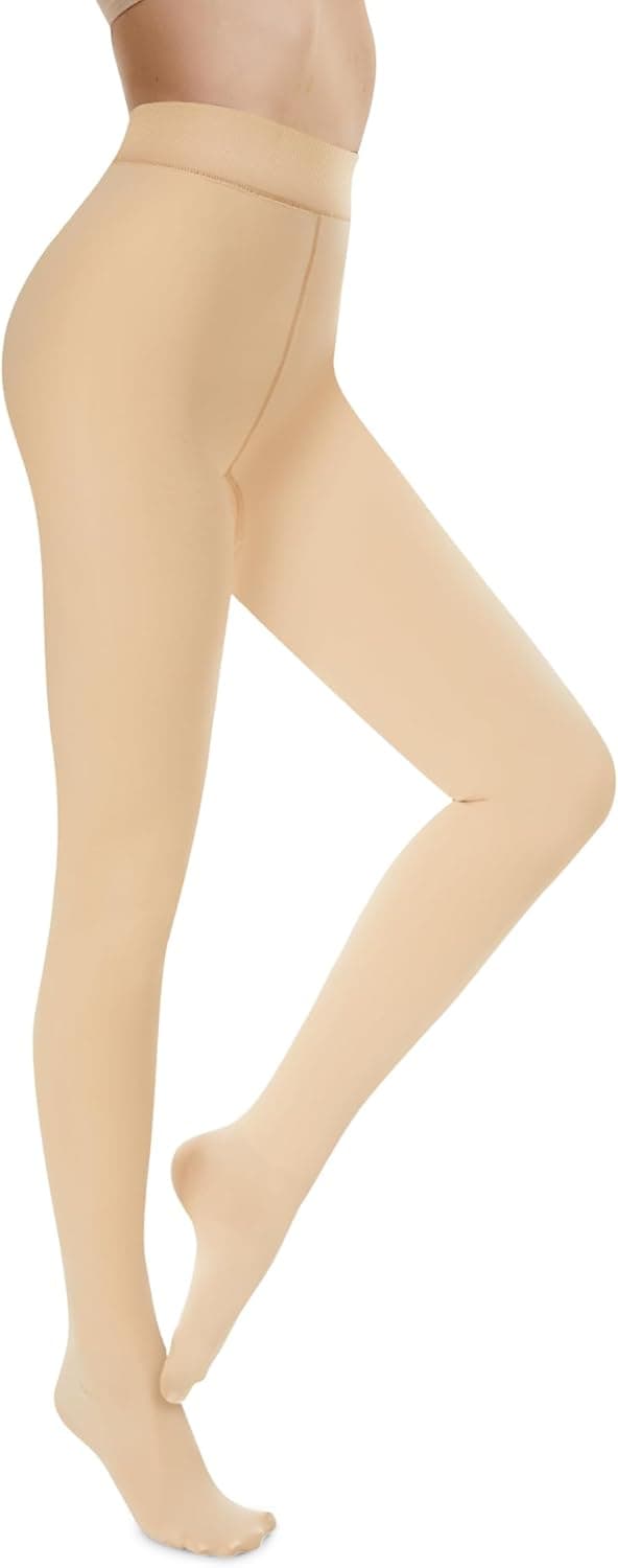 Thumbnail 6 de FOTOCITI Fleece Lined Tights for Women: Thermal, Faux Sheer Tights in Black