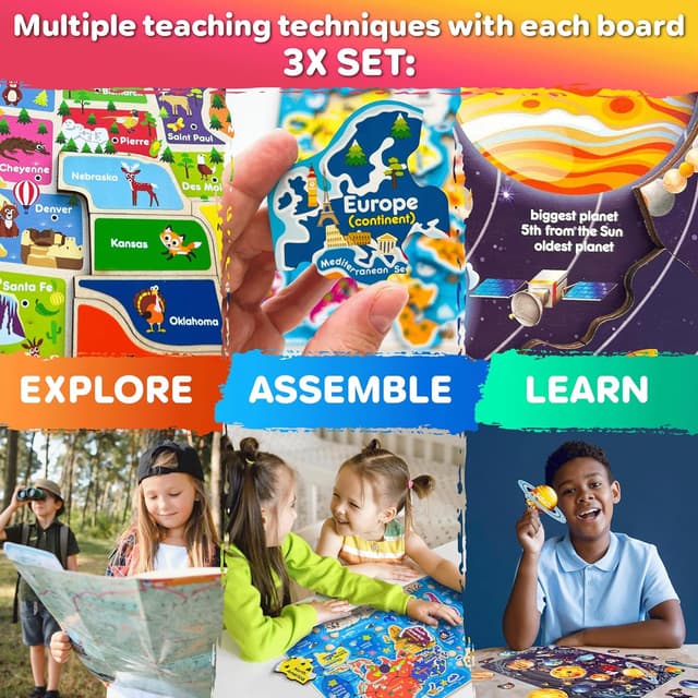 Thumbnail 5 de QUOKKA Puzzles 3‑Set for Kids Ages 3‑6 🧩