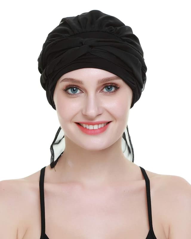 Detalle de FocusCare Print Kopf-Tuch Schal für Damen – Chemo-Turban für sensible Kopfhaut