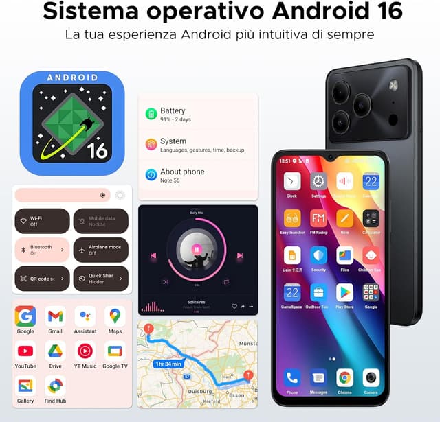 Thumbnail 5 de DOOGEE Note 56 Smartphone Android 16