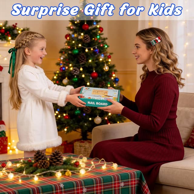 Detalle 2 de VingaHouse Montessori Geoboard aus Holz für Kinder ab 3 Jahren – klassisches Holz-Geobrett