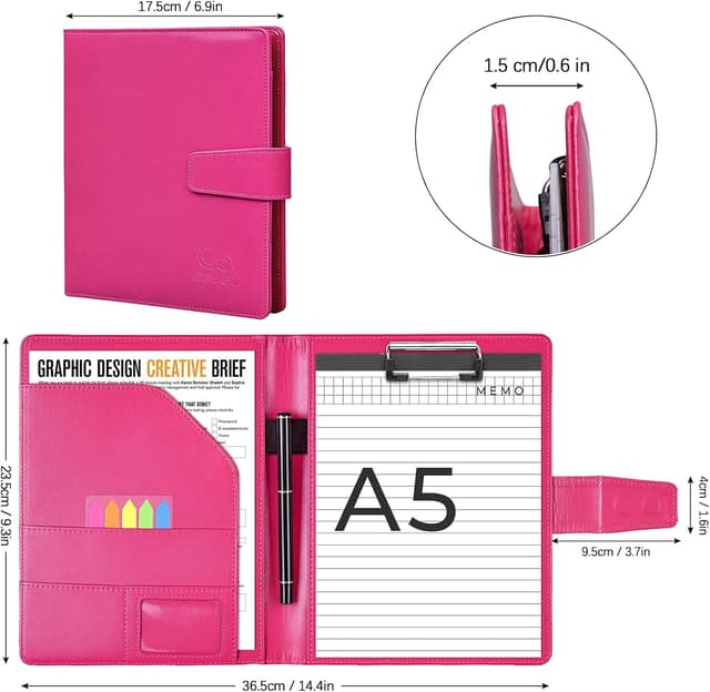 Detalle 2 de Agoer Porte Bloc A5 rose rouge