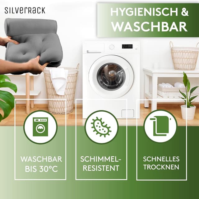 Detalle 2 de SilverRack Badewannenkissen Grau 3D