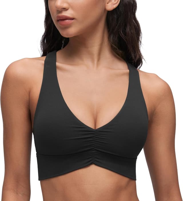 Detalle de Reggiseno sport donna CRZ YOGA Butterluxe con collo a V e incrocio sulla schiena