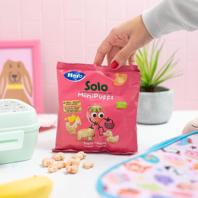 Thumbnail 3 de Hero Solo 🥄 Snack de Fresa ECO, BIO, Sin Azúcares, 10x18 g