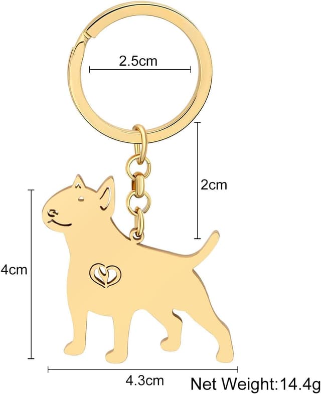 Detalle 1 de YAYAKO stainless steel dog keychain wallet for car keys (gold or silver plated)
