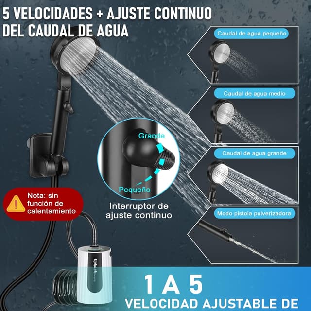 Thumbnail 4 de Tipkook Ducha Camping Portátil 10000mAh