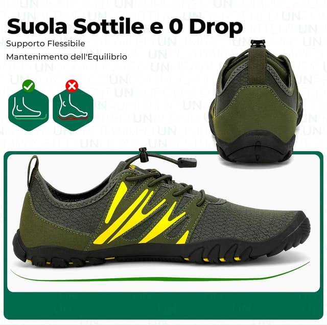 Detalle 2 de SAGUARO Scarpe Barefoot Uomo da Scoglio: leggere, traspiranti e asciugatura rapida (39-48)