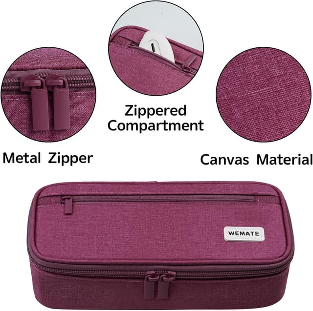 Detalle de WEMATE Federmäppchen 80 Stifte, lila rot