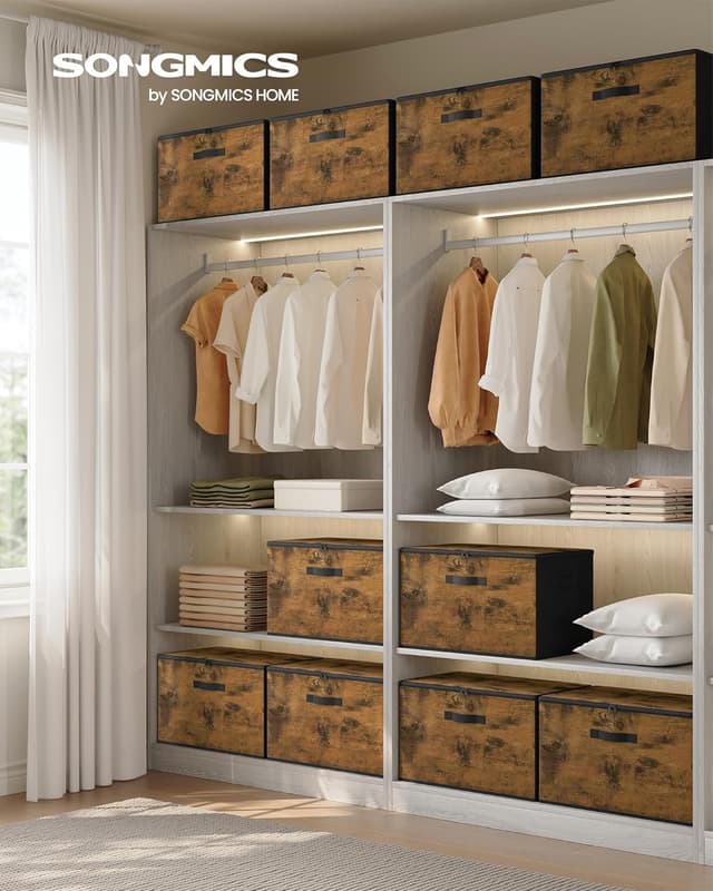 Detalle 2 de SONGMICS scatole portaoggetti 45 L