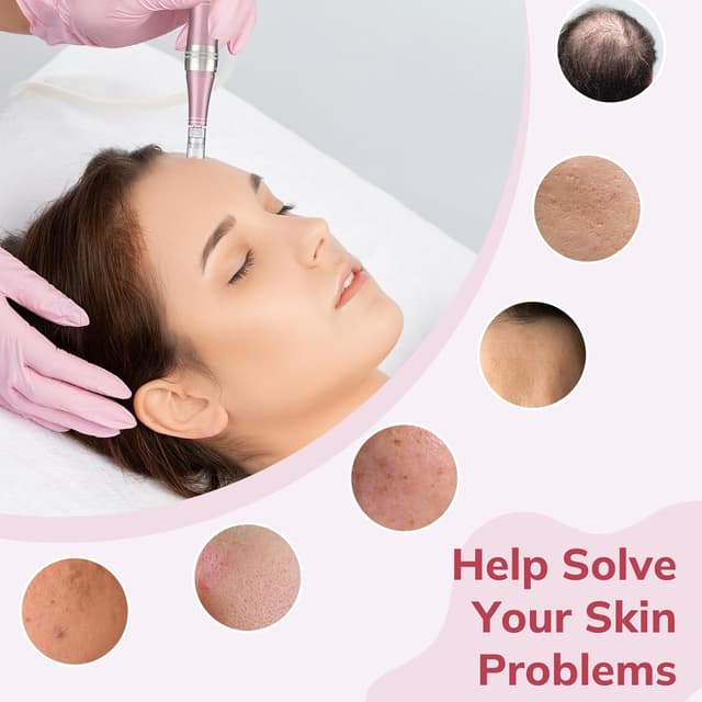 Detalle de PELCAS Derma Pen Mikroneedling Pen mit 12 Köpfen