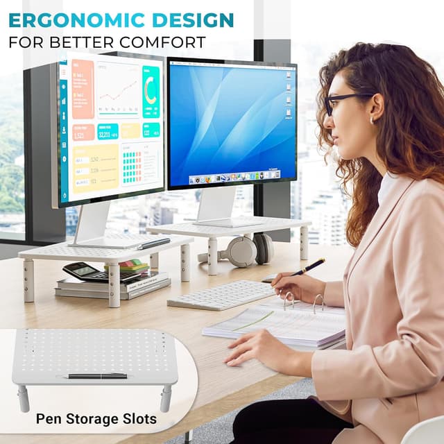 Thumbnail 3 de BONTEC Adjustable Monitor Riser Stand 20kg 🖥