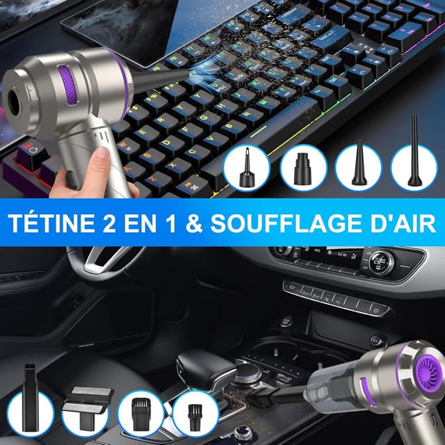 Detalle 1 de Aspirapolvere auto Fwiull 18000 PA portatile