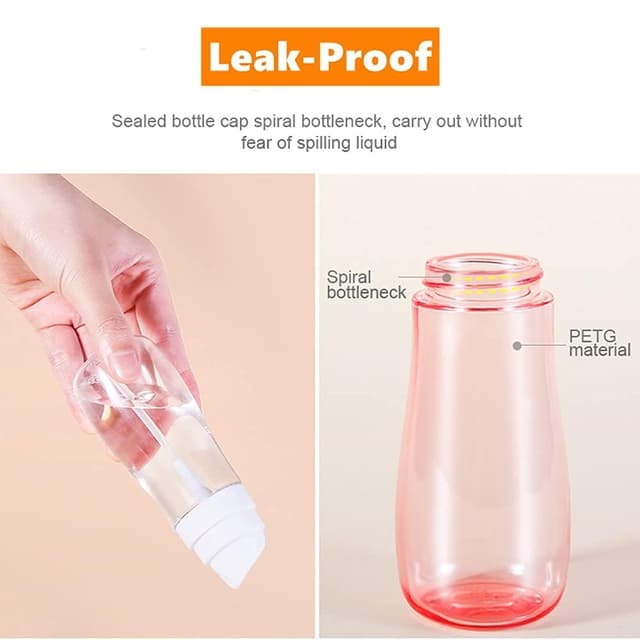 Detalle 2 de Aurdox Kleiner Pumpflaschenspender (50 ml) für Make-up, Wasser & Gesichtssprüher – nachfüllbarer, transparenter Sprühbehälter