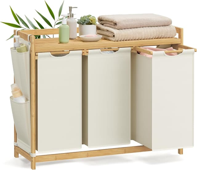 Detalle de SONGMICS RLH115W01 Cesto ropa 150 L