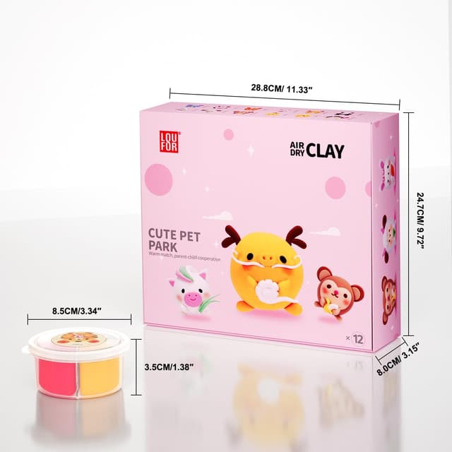 Thumbnail 6 de LOUFOR Air Dry Clay Kits for Kids (12 DIY Boxes) with Tools & Tutorials