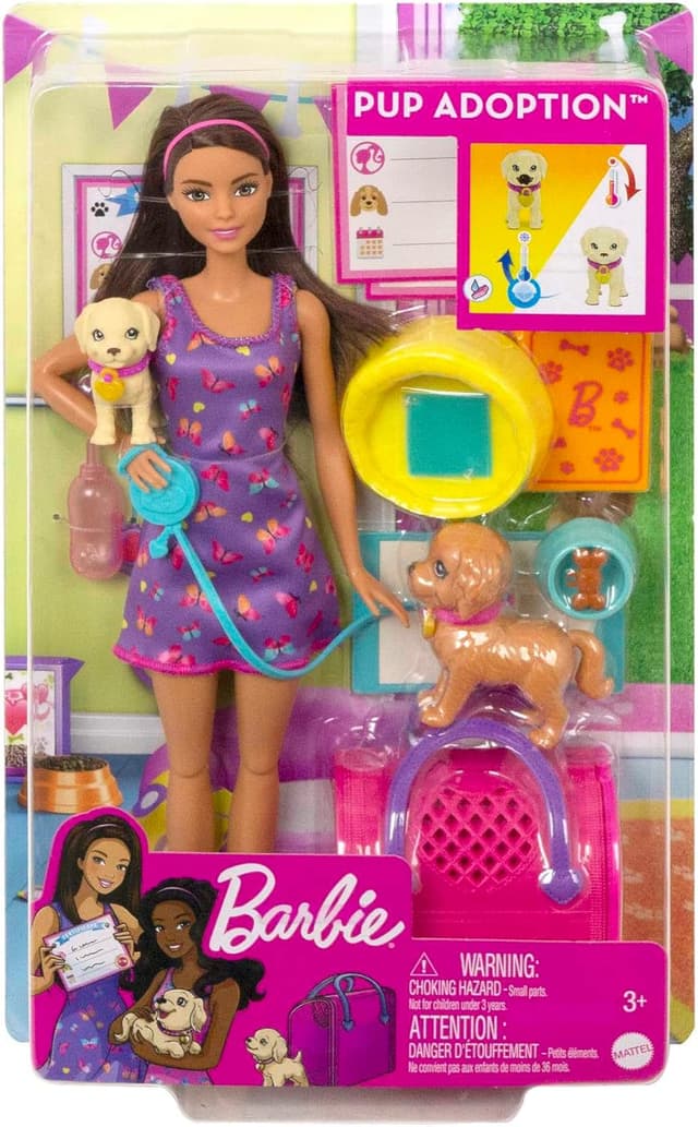 Thumbnail 5 de Barbie HKD86: Muñeca con Perritos y Accesorios