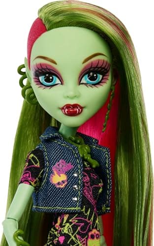 Detalle de Monster High Boo-riginal Creeproduction Venus McFlytrap (con soporte y mascota Chewlian)