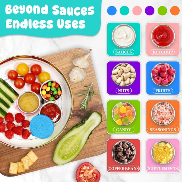 Thumbnail 3 de LIEMAND 6x1.6 oz Salad Dressing Containers leakproof 🥗