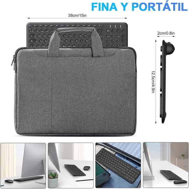 Thumbnail 6 de cimetech Teclado Inalámbrico Ergonomico para Oficina y Viaje 🖥