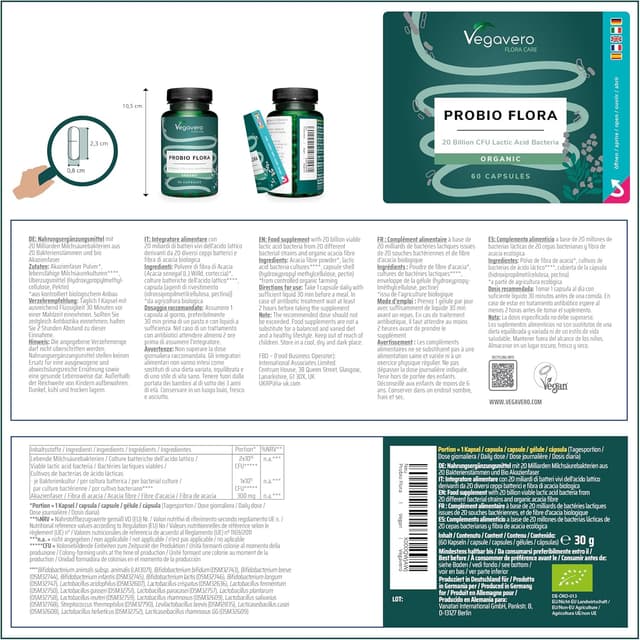 Detalle 2 de Vegavero Kulturen Komplex Probiotikum 60 Kapseln