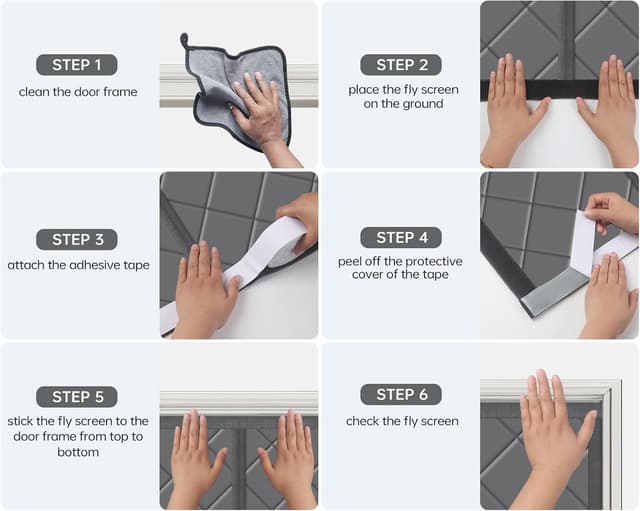 Thumbnail 6 de HOWIN Thermo-Türvorhang 90 x 200 cm Kälteschutz