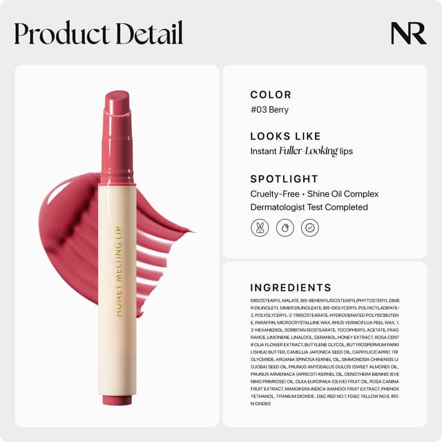Thumbnail 6 de Nature Republic Honey Melting Lip 03 Berry lip balm ๐