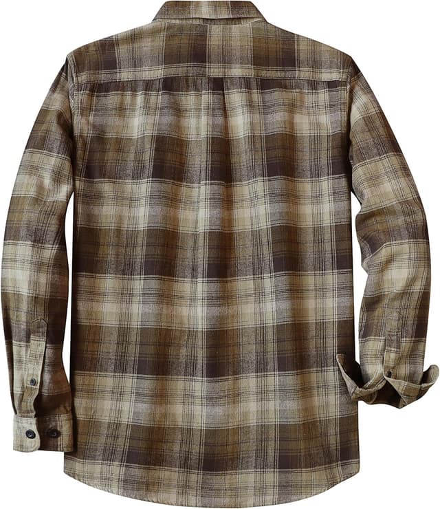 Detalle 2 de Dubinik Flanellhemd Herren Regular Fit kariert mit Button-down (Langarm)