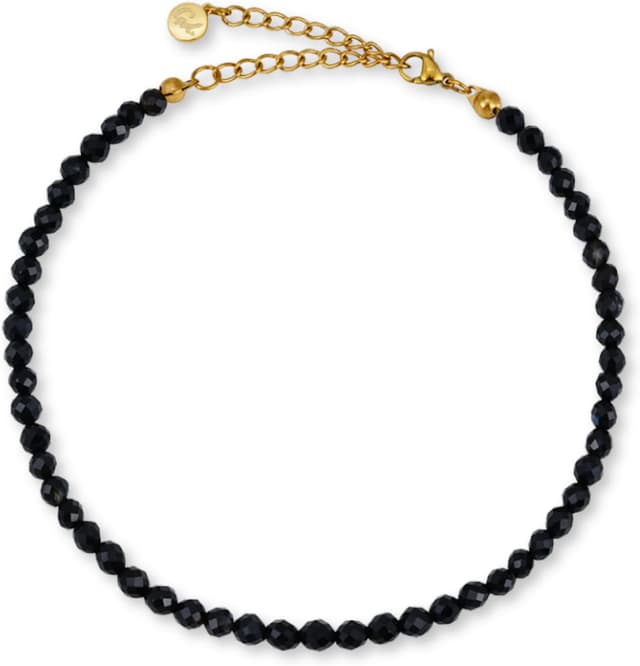 Detalle de GD GOOD.designs Tobillera jade 4mm oro 18K