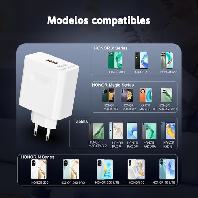 Thumbnail 4 de Cargador USB C 66W rápido para Huawei y Honor