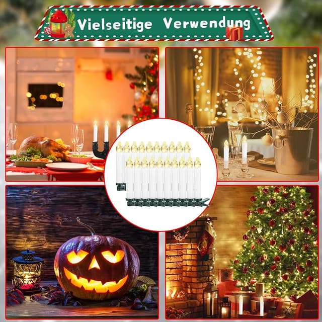 Thumbnail 3 de EXTSUD Velas Navidad LED 20 piezas con mando 🎄