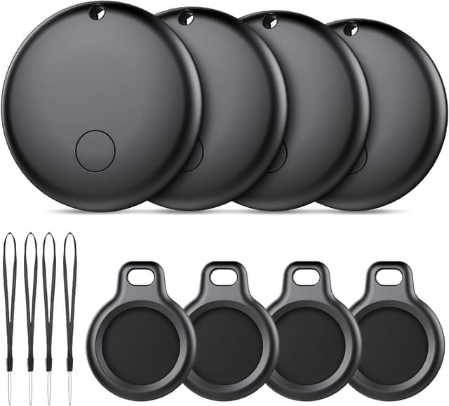 Detalle de Ajblg Smart Tag Android (fonctionne avec Google Localiser) IP68 avec étui de protection – traceur pour clés, portefeuilles et valises